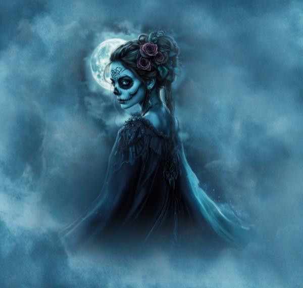 Luna de Catrina - French Terry - Panel 2m